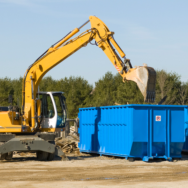 what size residential dumpster rentals are available in Tyndall